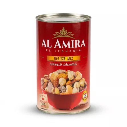 Enhanced Front image of Al Amira Deluxe Mix Nuts 450g tin