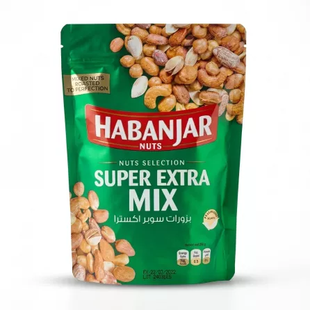 Enhanced Front of Habanjar Super Extra Mix Nuts 250g bag