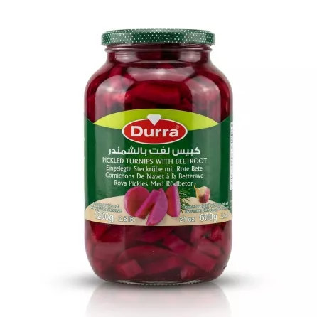 Enhanced Front of Durra Pickled Turnips with Beetroot jar