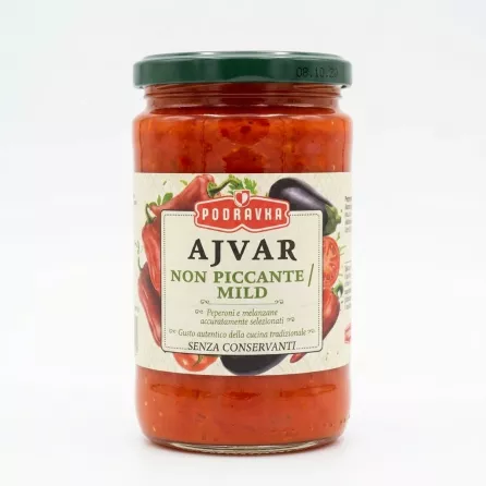 Enhanced Front of Podravka Ajvar Mild 350g jar