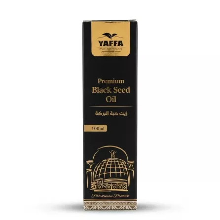 Enhanced Front of Yaffa Premium Black Seed Oil 100ml box