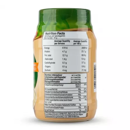 Enhanced California Garden Lebanese Tahini nutrition facts label