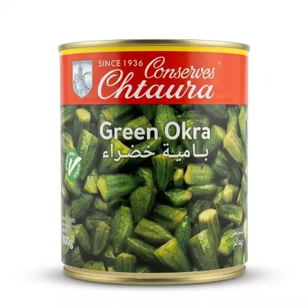 Enhanced Chtaura Green Okra 800g tin front label
