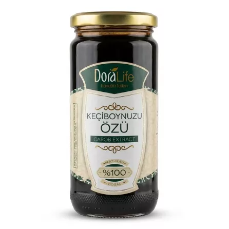 Enhanced Front view of Dora Life 100% Carob Extract jar