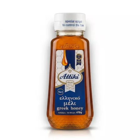 Enhanced Attiki Greek Honey 470g bottle front view