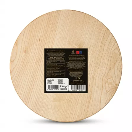 Enhanced Back of Tuma Queen Honey wooden box showing product label and barcode