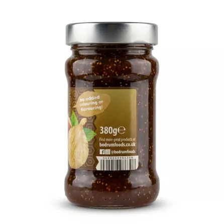 Enhanced Back label with information of Bodrum Dried Fig Jam