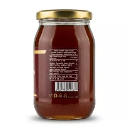 Enhanced Rear nutrition label and barcode of Balmer Queen Chestnut Honey 460g