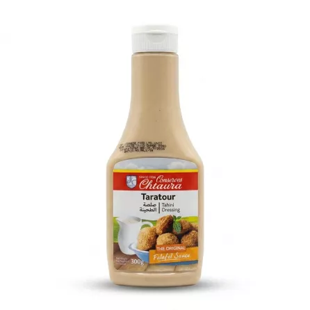 Enhanced Front of Chtaura Taratour Tahini Dressing bottle 300g
