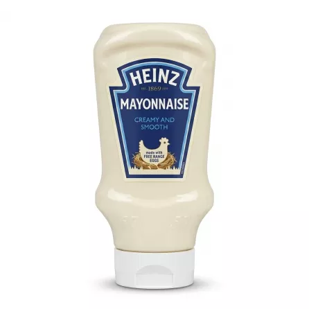Enhanced Front view of Heinz Mayonnaise Creamy and Smooth 395g bottle