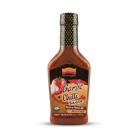 Enhanced Front of Shangrila Garlic Chilli Sauce bottle 360g
