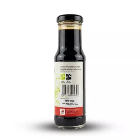 Enhanced Back of Malay Taste Kicap Manis bottle showing usage, recycling info, and barcode
