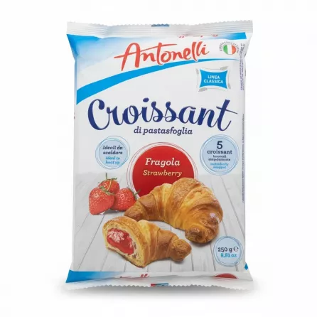 Antonelli strawberry filled croissants packaging front