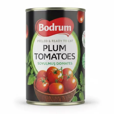 Bodrum brand peeled and ready to eat plum tomatoes in can