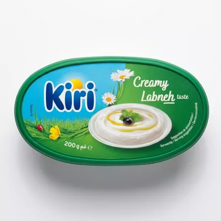 Enhanced Kiri Creamy Labneh 200g tub front view
