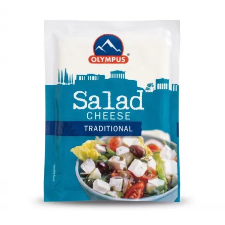Enhanced Front of Olympus Salad Cheese Traditional 200g pack in store