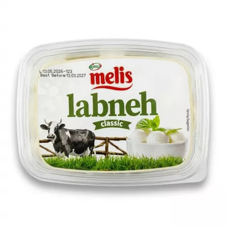 Enhanced Top view of Melis Labneh Classic Cheese Balls packaging with price label