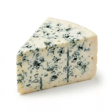 Enhanced Front view of Adoro Danablu Danish Blue Cheese in hand
