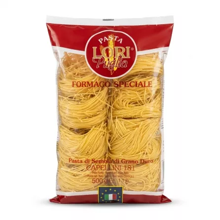 Enhanced Front view of Lori Capellini 181 Pasta Nests 500g bag