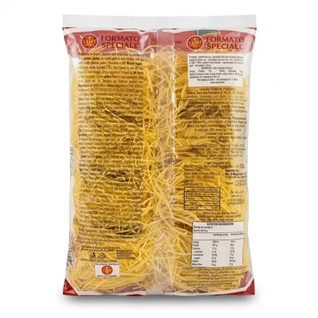 Enhanced Back view of Lori Capellini 181 Pasta Nests with product information