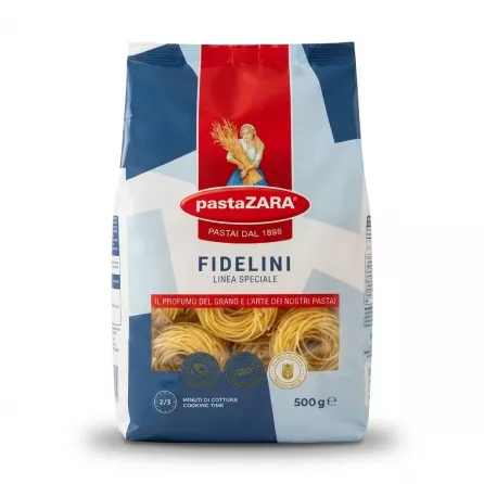 Enhanced Front of pastaZARA Fidelini Linea Speciale 500g pack in store