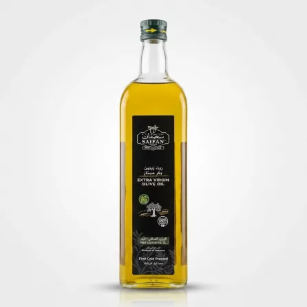 Enhanced Front label of Saifan Extra Virgin Olive Oil 1L glass bottle