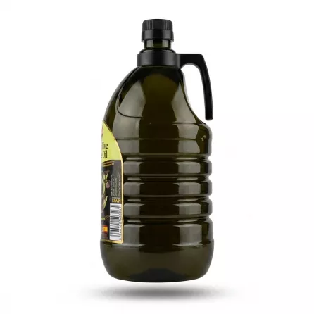 Enhanced Back view of Dospani 100% Olive Pomace Oil 2L bottle with handle