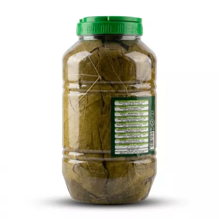 Enhanced Alsaadah Grape Leaves jar showing multi-language ingredients