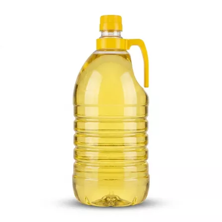 Enhanced Back of Garusana Sunflower Oil 2L showing bottle shape and yellow handle
