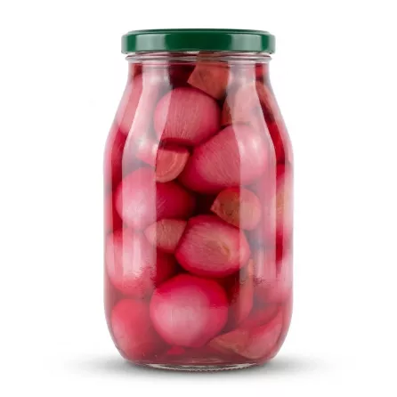 Enhanced Front view of Al Dayaa Fields Pickled Turnips 3700g glass jar