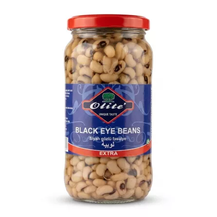 Enhanced Front view of Olite' Black Eye Beans Extra jar