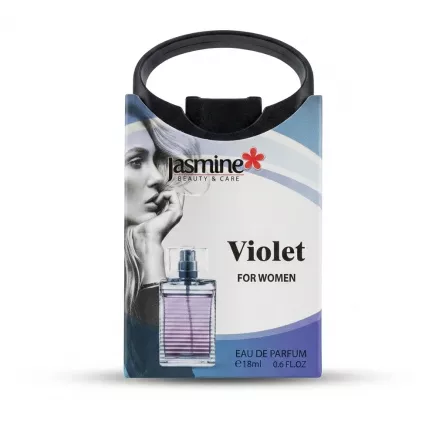 Enhanced Jasmine Violet Eau de Parfum 18ml front packaging