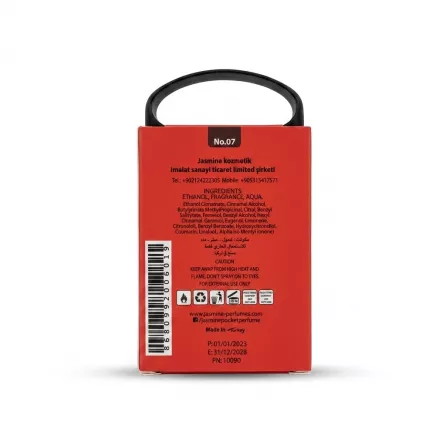 Enhanced Jasmine Cosmos Eau De Parfum ingredient and safety details with barcode