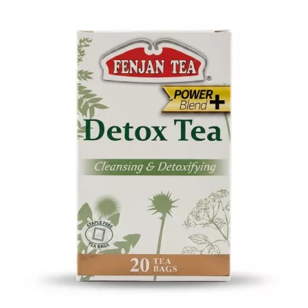 Enhanced Fenjan Tea Detox Tea Power Blend Cleansing & Detoxifying front packaging