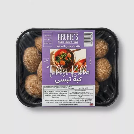 Enhanced Archie's Tabbsii Kibba 10 Pieces pack held in front of store shelf