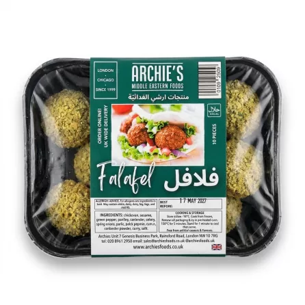 Enhanced Archie's Falafel 10 Pieces packaged on a store shelf