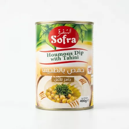 Enhanced Front of Sofra Houmous Dip with Tahini 400g can