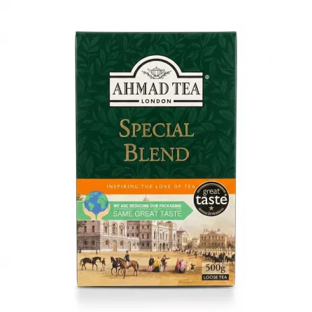 Enhanced Ahmad Tea Special Blend 500g front packaging
