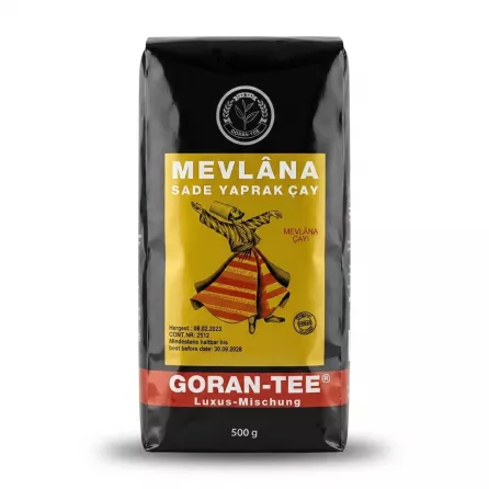 Enhanced Close up of Goran-Tee Mevlana Sade Yaprak Cay with packaging details