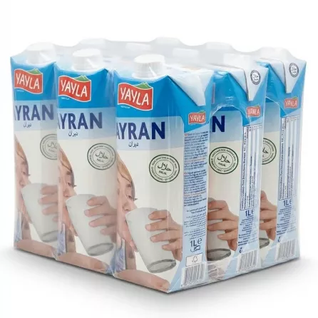 Enhanced Enhanced Side view of Yayla Ayran multipack on countertop