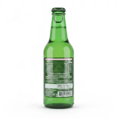 Back label of Mezza Strawberry Malt Beverage with nutritional facts and ingredients