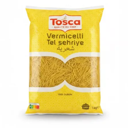 Pack of Tosca Vermicelli pasta in yellow packaging