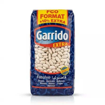 Enhanced Front of Garrido Extra White Beans 1100g pack