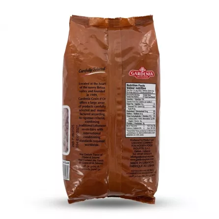 Enhanced Back of Gardenia Red Round Beans 907g showing nutritional information and brand details