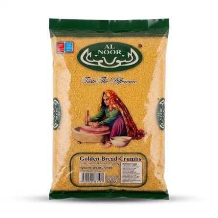 Enhanced Front of Al Noor Golden Bread Crumbs 500g pack with product branding