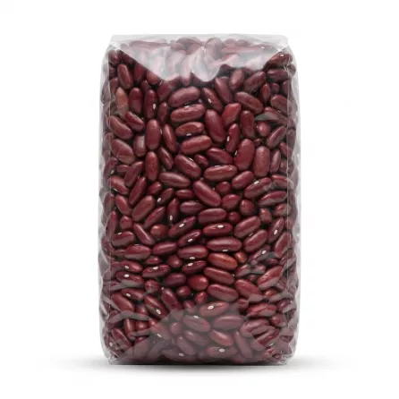 Enhanced Back view of Safa Red Kidney Beans 800g pack showing beans through clear packaging