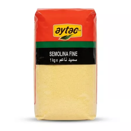 Enhanced Front of Aytac Semolina Fine 1kg packaging