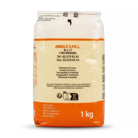 Enhanced Back of Angelo Finot Extra-Fine Semolina 1kg packaging