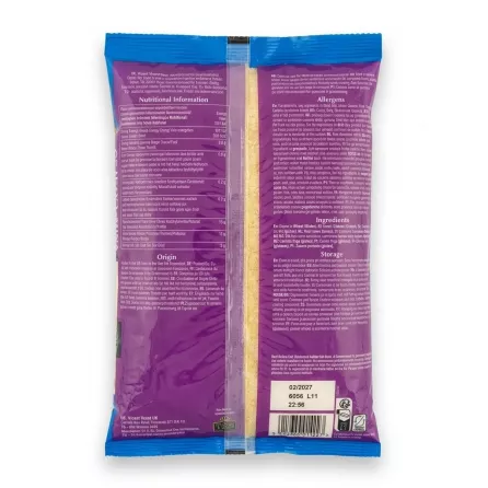 Enhanced Back view of TRS Semolina Coarse 500g showing nutrition and ingredients