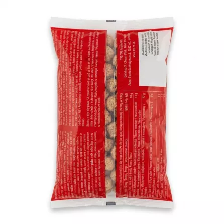 Enhanced Back view of TRS Soya Chunks package with ingredients and nutrition information